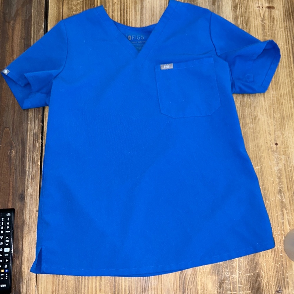 Figs Royal Blue Catarina One Pocket Scrub Top